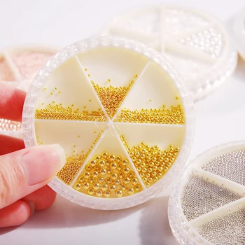 3D Metal Mini Caviar Margele Multi-Dimensiune 0,8-3mm Aur, Argint, Rose de Aur Mingea Punk Cupluri Populare Decoratiuni de Arta Unghiilor Accesorii