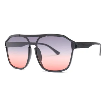 Retro-O singură Bucată Supradimensionat ochelari de Soare Barbati de Lux Ochelari de Soare pentru Femei în aer liber Ochelari de UV400 Gafas Oculos Nuante 20046DF