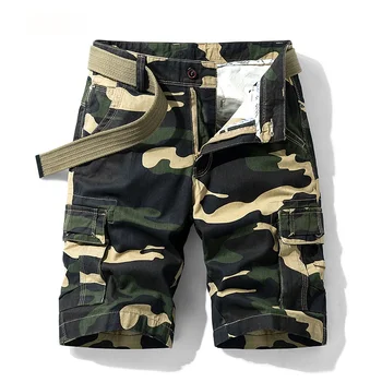 Mens Armata Pantaloni Scurți De Buzunar Multi Militare De Camuflaj Marca Bumbac Pantaloni Scurți De Marfă 2021 Moda De Vara Casual Tactice Pantaloni Scurți Pentru Plus Dimensiune