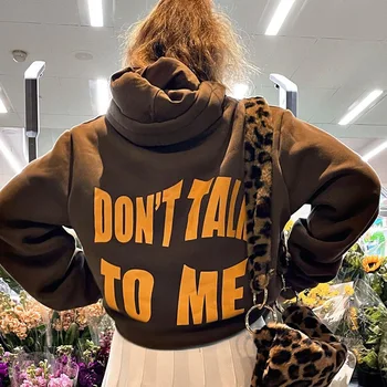 Hip Hop Maro Chic Înapoi Imprimare Hoodies Femei Maneca Lunga Goth Haine Streetwear Pulover Tricoul De Iarna Pentru Femeie De Moda De Top
