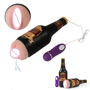 2020 Electric Amuzant Sticla de Bere Masturbator Cupa Vibrator Pentru Sexul Masculin Jucarii Masturbari Cupa Vibratoare pentru Vagin Barbati Sex Instrument de Magazin