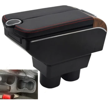 Cotiera Pentru Ford Figo cotiera cutie cu Dublu strat de spori centrală a Stoca conținut cutie de Depozitare cu Scrumiera USB de Încărcare Cupa ține