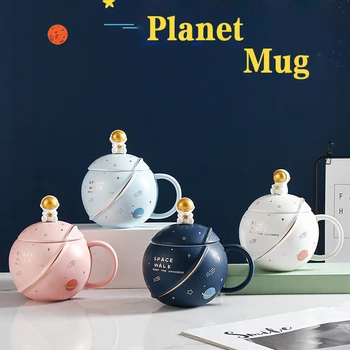Planeta Cana de mână cadou ceramice cană de astronaut cadou de ziua mare capacitate de desene animate cadou cana