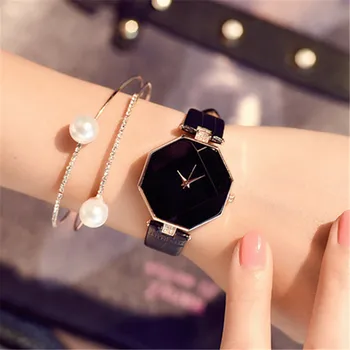 2020 Femei Ceas de Moda Cristal de diamant ceas doamnelor rochie ceas elegant din piele cuarț ceas de mână Geometrice Relogio Feminino