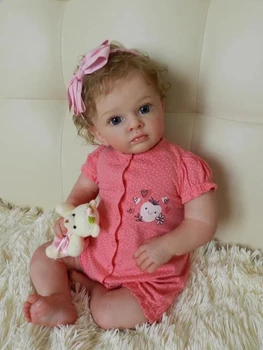 Bebes 58CM Renăscut Copilul Tutti Fetita Papusa Moale de Pluș Pânză de Corp 3D Realiste Piele Vopsea cu Geneza Vopsea de Artă Papusa