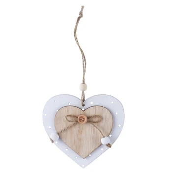 Lemn Pandantiv Inima DIY Ambarcațiuni de Lemn Agățat de Ornament pentru Nunta Ziua Îndrăgostiților Ziua Decor