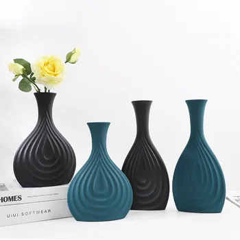 Vaza Ceramica Neagra Ceramica Vaza Vaze Moderne Europene Ceramica Vaza De Flori Handmade Art Living Model De Cameră Acasă Decore