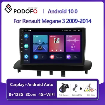 Podofo Pentru Renault Megane 3 2009-2014 Radio Auto Multimedia Player Video de Navigare stereo, GPS, Android Nu 2din 2 din dvd
