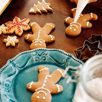 5Pcs/Set turtă dulce Schelet Biscuit Mucegai Cookie Cutter Copt Biscuit Instrumente Prăjitură de Crăciun Decorare