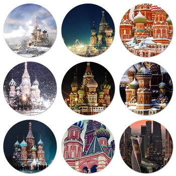 58mm Orașului Moscova Castelul Icoane Ace Insigna Decor Broșe Metalice Insigne Pentru Haine Rucsac Decor