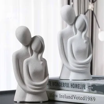 Creative Ceramica Caracter Abstract Decor Simplu Living Cuplu De Nunta De Decorare Cadou Sculptura Arta Decor Acasă