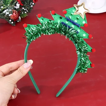 Drăguț Verde Pom de Crăciun Bentita Pălării Cadouri de Craciun pentru Copii