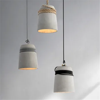 Nordic Epocă Pandantiv cu LED-uri de Lumină de Ciment Lampa Loft Decor Retro HangLamp Sala de Mese Lumini Antic Iluminat Industrial Lampara