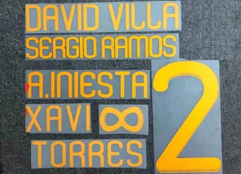 2010 David Villa A. Iiniesta Xavi Torres Personaliza Orice Nume Număr de Fier on Soccer Patch Insigna