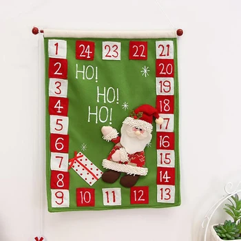 Crăciun Bătrân Om de Zăpadă Cerb Calendar Advent Calendar Numărătoarea inversă buzunarele cu dulciuri pentru copiii dumneavoastră să se bucure de 40*50cm