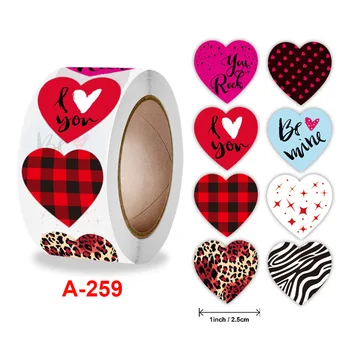 2021 Ziua Îndrăgostiților Autocolant Inima Etichete Autocolante DIY Scrapbooking Ambarcațiuni de Hârtie Petrecere de Nunta de Decorare 500Pcs/Rola