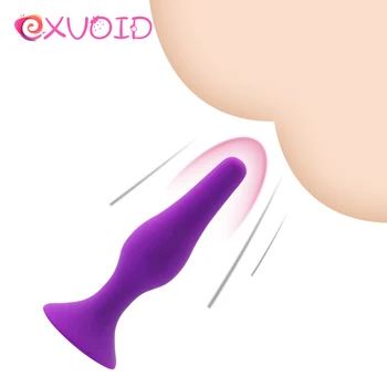 EXVOID G-spot Masaj Vagin Anus Dilatator Dildo Butt Plug Jucarii Sexuale pentru Femei Barbati Gay Silicon Anal Plug ventuza Sex-Shop