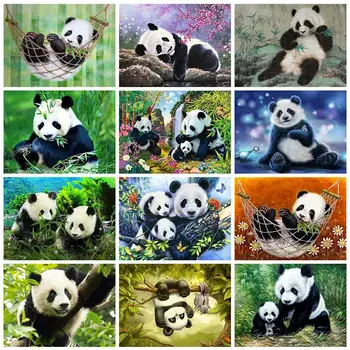 Diamant Pictura Panda 5D DIY Complet Patrat/Rotund Burghiu Animale Diamant Broderie Cusatura Cruce Kit de Acasă Decorare de Arta
