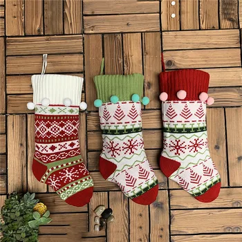 Crăciun Agățat Decoratiuni Florale Print Sock Pandantiv în Formă de Sac de Cadouri Festivalul de Ornament pentru Perete Copac Fereastra