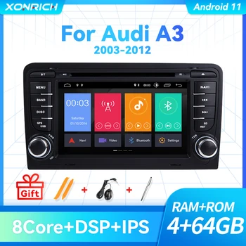 IPS 4GB 2din Android 11 Radio Auto DVD Player Pentru Audi A3 8P S3 2003-2012 RS3 Sportback Multimedia Audio Navigație șef unitate DSP