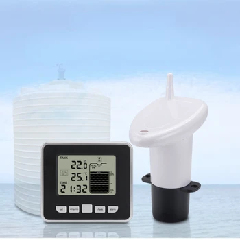 0-15m LCD Ultrasonic de Nivel Rezervor de Apă Metru Senzor de Temperatură Lichid de Adâncime Indicator de Alarmă în Timp Transmițător de Instrumente de Măsurare