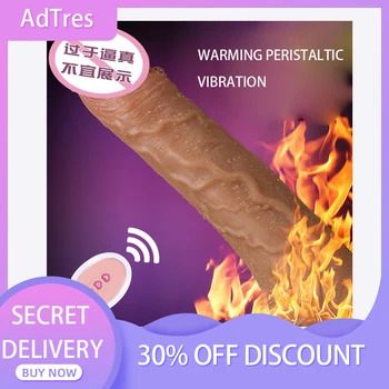 Încălzire Sentiment Realist Moale TPE Penis Vibrator Faloimetor Pula pentru Femei Penis artificial Jucarii Sexuale Masturbatori Magazin Erotic