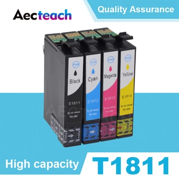 Aecteach T1811 18 Refillable Cartuș de Cerneală Pentru EPSON XP212 XP215 XP312 XP315 XP412 XP415 XP225 XP322 XP325 XP422 XP425 Printer