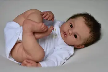 18 Inch Natural Lunca Bebe Păpuși Reborn Cu Vene Vizibile Silicon Moale Vinil Renăscut Păpușă Jucărie Ca Real
