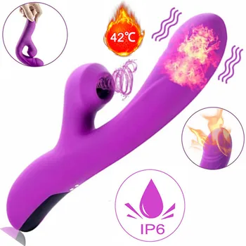 Iepure Clitoridian Fraier Vibratoare Încălzire Dildo Vibrator punctul G Masaj Clitoris Vagin Stimulator Mașină de Adult Jucarii Sexuale pentru Femei