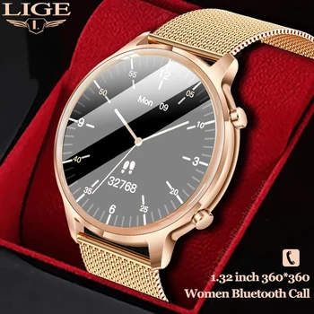 LIGE 390AMOLED Ceas Inteligent Femei HD Touch Ecran Ceasuri de mână 380mAh Baterie de Mare Capacitate de apelare Bluetooth Smartwatch Pentru Femei