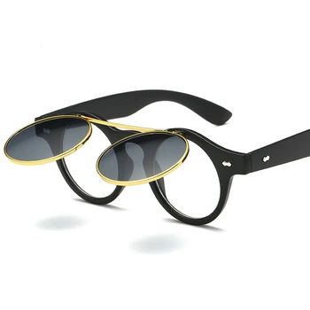 Noi Europeană American orez unghii decorative ochelari de Soare retro dubla ochelari de Soare barbati femei universala anti UV ochelari